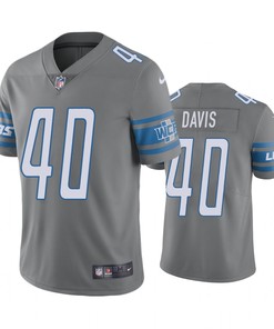 Detroit Lions Jarrad Davis Steel Nike Color Rush Limited Jersey - Robokeg