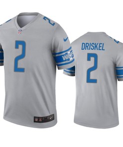 Detroit Lions Jeff Driskel Gray Inverted Legend Jersey - Robokeg