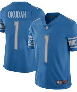 Detroit Lions Jeff Okudah #1 Nfl 2020 Steel Blue Jersey - Robokeg