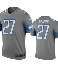 Detroit Lions Justin Coleman Steel Color Rush Legend Jersey - Robokeg