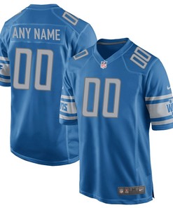 Detroit Lions Nike Youth Custom Team Color Game Jersey - Blue - Robokeg