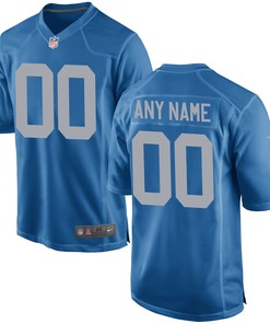 Detroit Lions Throwback Custom Game Jersey - Blue Custom Jerseys Nfl - Robokeg