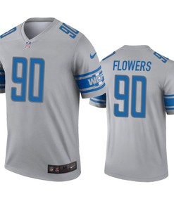 Detroit Lions Trey Flowers Gray Inverted Legend Jersey - Robokeg