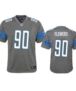 Detroit Lions Trey Flowers Steel Color Rush Game Jersey - Robokeg