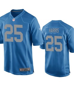Detroit Lions Will Harris Blue Throwback Game Jersey - Robokeg