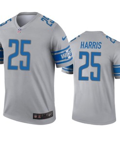 Detroit Lions Will Harris Gray Inverted Legend Jersey - Robokeg