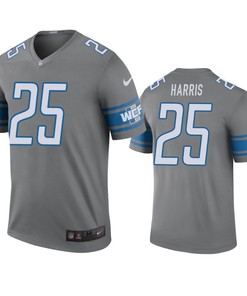 Detroit Lions Will Harris Steel Color Rush Legend Jersey - Robokeg