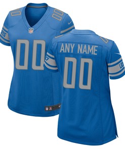Detroit Lions Womens Custom Game Jersey Blue Custom Jerseys Nfl - Robokeg