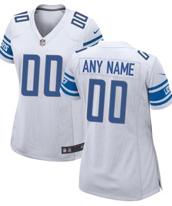 Detroit Lions Womens Custom Game Jersey - White Custom Jerseys Nfl - Robokeg