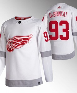 Detroit Red Wings #93 Alex Debrincat White 2020 21 Reverse Retro Stitched Jersey - Robokeg
