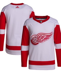 Detroit Red Wings Adidas Away Primegreen Authentic Pro Jersey - White Nhl - Robokeg