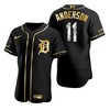 Detroit Tigers #11 Sparky Anderson Mlb Golden Brandedition Black Jersey Gift For Tigers Fans - Robokeg