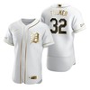 Detroit Tigers #32 Michael Fulmer Mlb Golden Brandedition White Jersey Gift For Tigers Fans - Robokeg