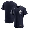 Detroit Tigers Alternate Logo Authentic Team Jersey - Navy Mlb Ver 1 - Robokeg