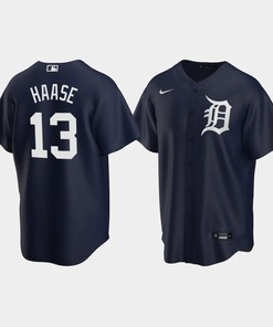 Detroit Tigers Eric Haase 13 Alternate Men's Jersey - Navy Jersey - Robokeg
