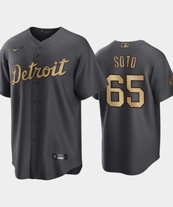 Detroit Tigers Gregory Soto 65 2022-23 All-Star Game AL Charcoal Jersey - Robokeg