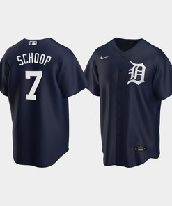 Detroit Tigers Jonathan Schoop 7 Alternate Men's Jersey - Navy Jersey - Robokeg