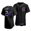 Detroit Tigers Miguel Cabrera 24 Iridescent Logo Holographic Jersey Blac - Robokeg
