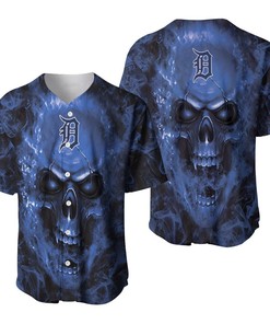 Detroit Tigers Mlb Fan Skull Baseball Jersey - Robokeg