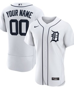 Detroit Tigers Official Authentic Custom Jersey - White Custom Jerseys Mlb - Robokeg