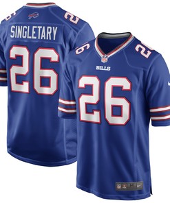 Devin Singletary Buffalo Bills Game Player Jersey - Royal Nfl - Robokeg