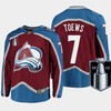 Devon Toews 7 Colorado Avalanche 2022 Stanley Cup Finals Burgundy Jersey Home - Robokeg