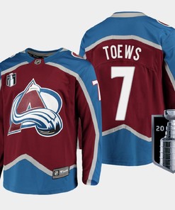 Devon Toews 7 Colorado Avalanche 2022 Stanley Cup Finals Burgundy Jersey Home - Robokeg