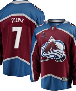Devon Toews 7 Colorado Avalanche Stanley Cup 2023 Playoffs Patch Home Breakaway Men Jersey - Burgundy - Robokeg