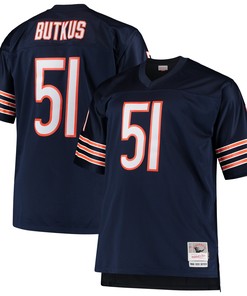 Dick Butkus Chicago Bears Mitchell & Ness Big & Tall 1966 Retired Player Replica Jersey - Navy Nfl - Robokeg