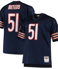 Dick Butkus Chicago Bears Mitchell & Ness Big & Tall 1966 Retired Player Replica Jersey - Navy - Robokeg