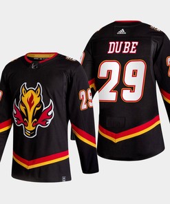 Dillon Dube 29 Calgary Flames Alternate Black Jersey 2022-23 - Robokeg