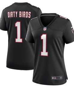 Dirty Birds Atlanta Falcons Womens Throwback Game Jersey - Black Nfl - Robokeg