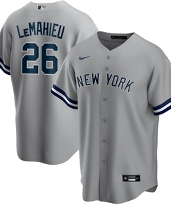 Dj Lemahieu New York Yankees Road Replica Player Jersey - Gray Mlb - Robokeg