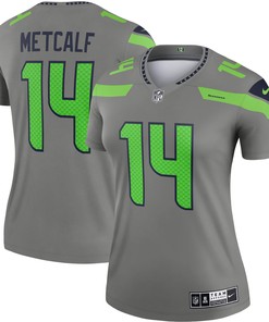Dk Metcalf Seattle Seahawks Womens Inverted Legend Jersey - Gray Nfl - Robokeg