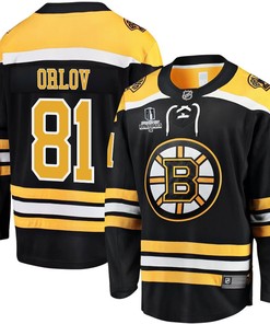 Dmitry Orlov 81 Boston Bruins Stanley Cup 2023 Playoffs Patch Home Breakaway Men Jersey - Black - Robokeg