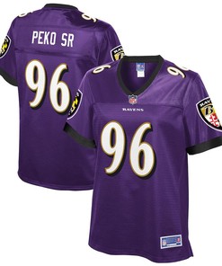 Domata Peko Baltimore Ravens Nfl Pro Line Womens Player Jersey - Purple - Robokeg