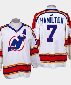 Dougie Hamilton 7 New Jersey Devils 2022-23 Reverse Retro 2.0 White Jersey - Robokeg