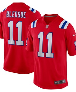 Drew Bledsoe New England Patriots Retired Player Alternate Game Jersey - Red Nfl - Robokeg