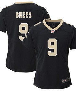 Drew Brees New Orleans Saints Nike Girls Youth Game Jersey - Black - Robokeg