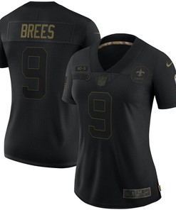 Drew Brees New Orleans Saints Womens 2020 Salute To Service Limited Jersey - Black - Robokeg