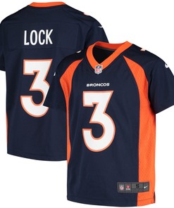 Drew Lock Denver Broncos Player Game Jersey Navy Nfl - Robokeg