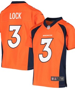 Drew Lock Denver Broncos Player Game Jersey - Orange Nfl - Robokeg
