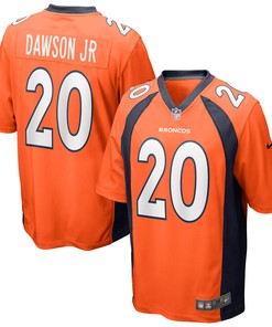 Duke Dawson Jr. Denver Broncos Game Jersey - Orange Nfl - Robokeg