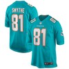 Durham Smythe Miami Dolphins Game Jersey - Aqua Nfl - Robokeg
