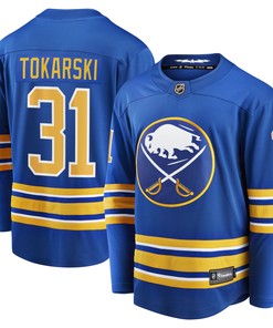 Dustin Tokarski Buffalo Sabres Fanatics Branded Home Breakaway Player Jersey - Royal Nhl - Robokeg