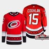 Dylan Coghlan 15 Carolina Hurricanes Red Jersey 2022-23 Third 25th Anniversary - Robokeg