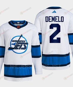 Dylan DeMelo 2 Reverse Retro 2.0 2022 Winnipeg Jets White Jersey Primegreen - Robokeg