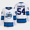 Dylan Samberg 54 Reverse Retro 2.0 2022 Winnipeg Jets White Jersey Primegreen - Robokeg