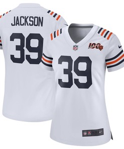 Eddie Jackson Chicago Bears Nike Womens 100th Season Alternate Classic Game Jersey - White - Robokeg