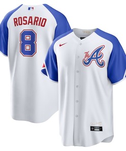 Eddie Rosario 8 Jersey, Atlanta Braves 2023 City Connect Men Jersey - White - Robokeg